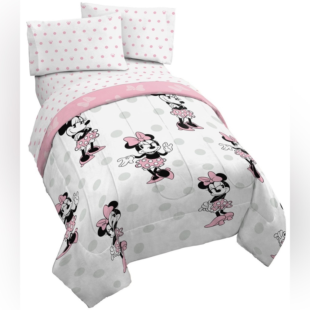 Used/Good condition/ Minnie Mouse Twin Bed Set